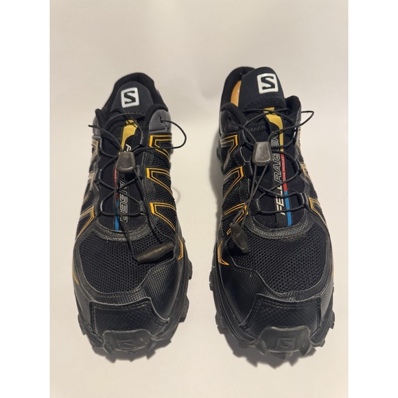 Salomon Fellraiser Men's Shoes Size 12.5 Color Black Yellow Orange Raisin - Picture 2 of 6